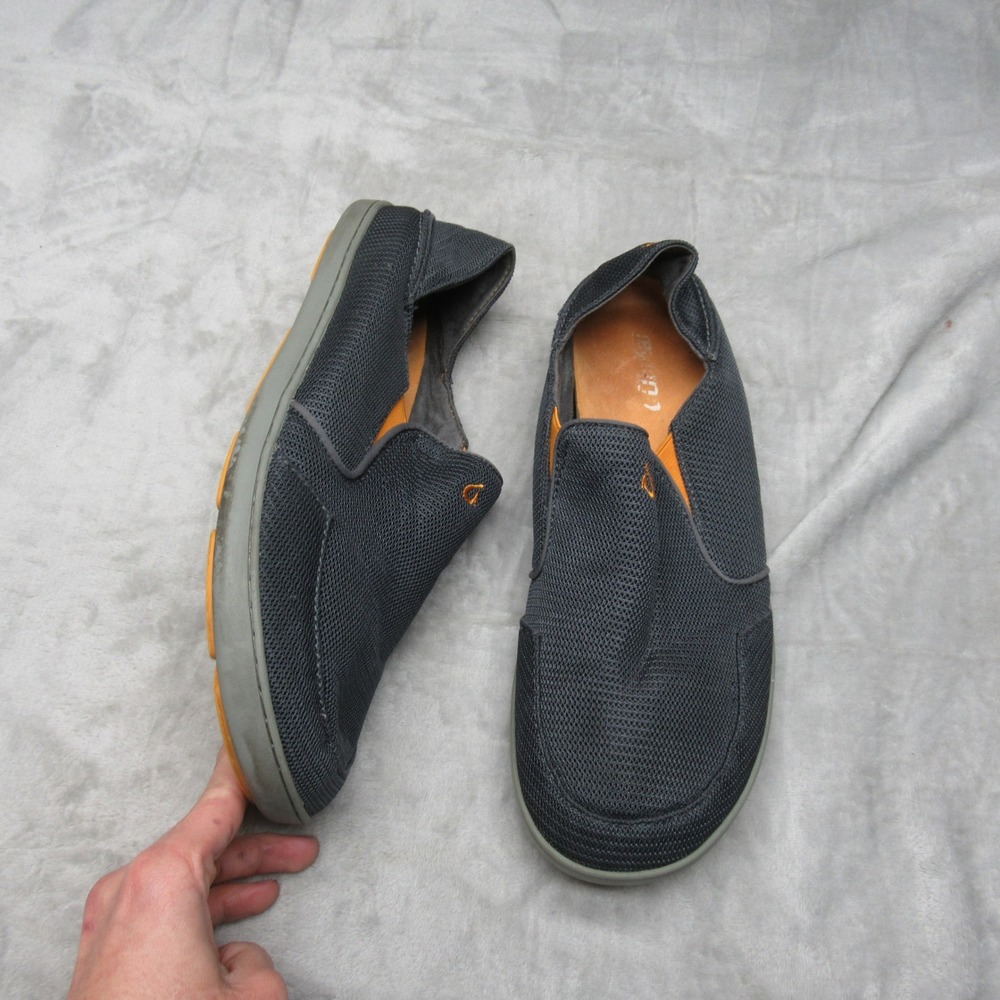 OluKai Men Shoes 11 Black Nohea Mesh Slip On Lightweight Comfort Casual Sneakers - Picture 3 of 15